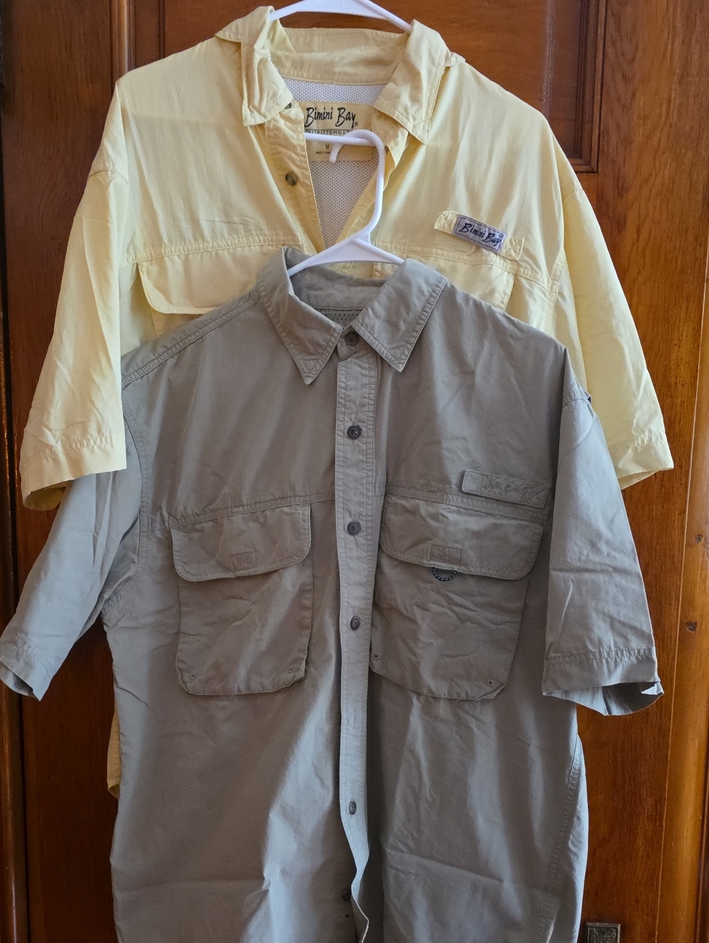 Men's Fishing Short-Sleeve Button-Down Shirts in Khaki And Yellow